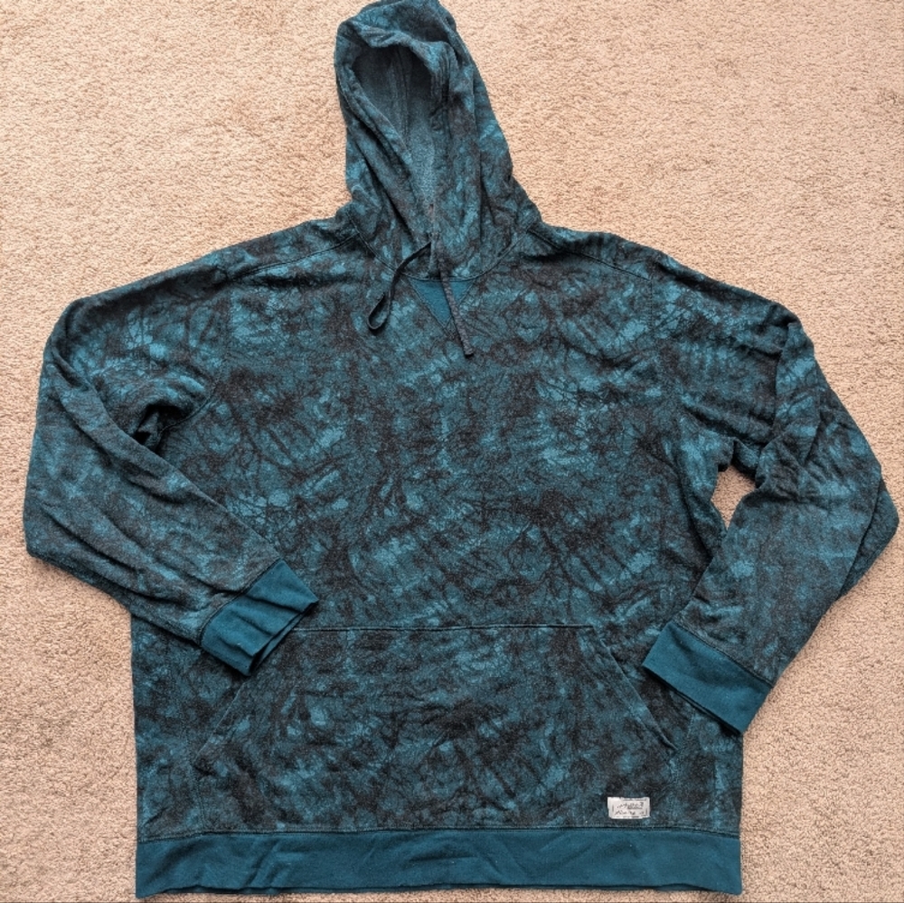 Eddie Bauer Teal Tie Dye 2XLT Men's Hoodie